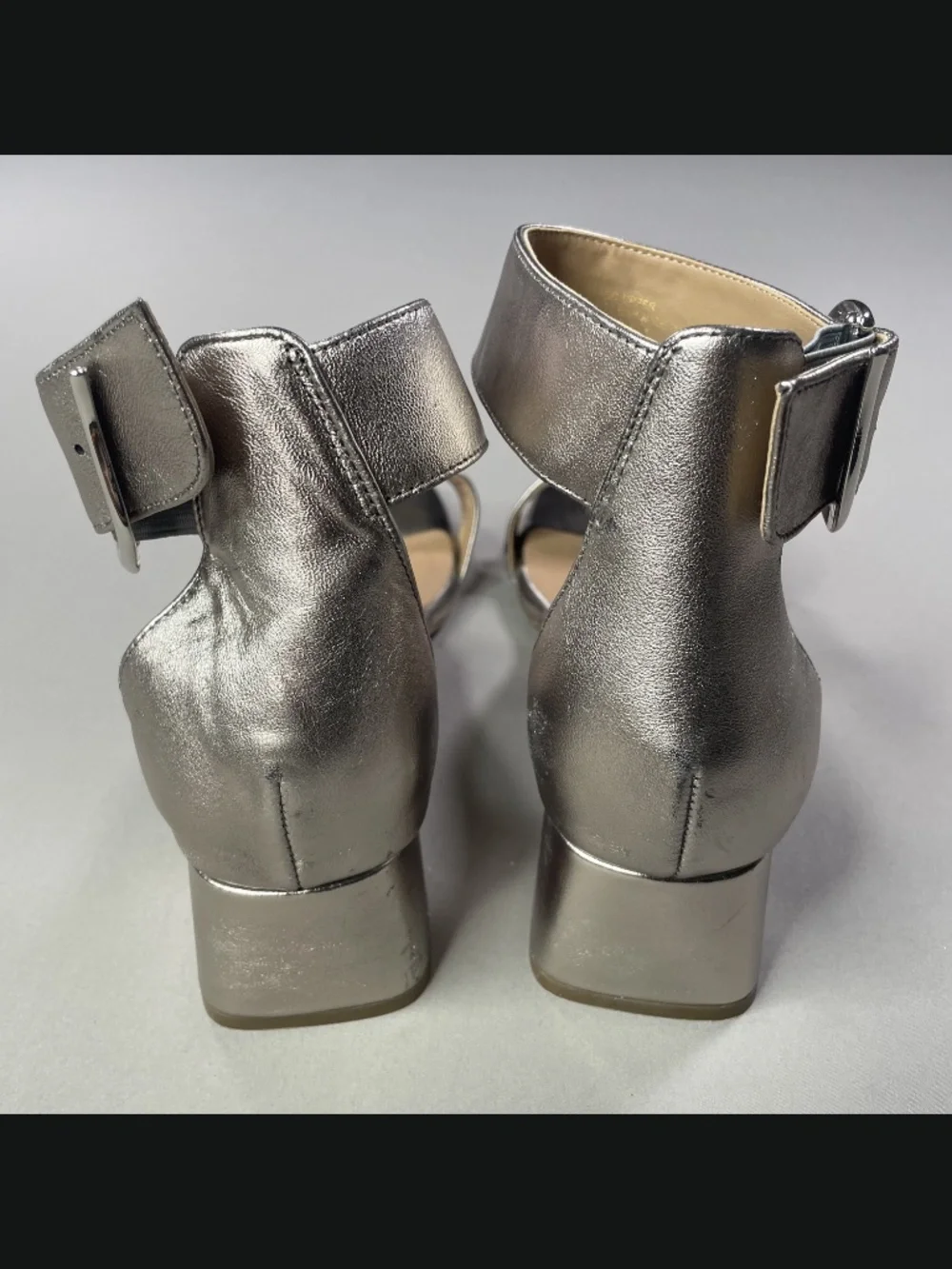 Aerosoles Shoes Womens 11 rose gold leather Eliza heels metallic cocktail